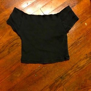 Black brandy Melville off the shoulder top.